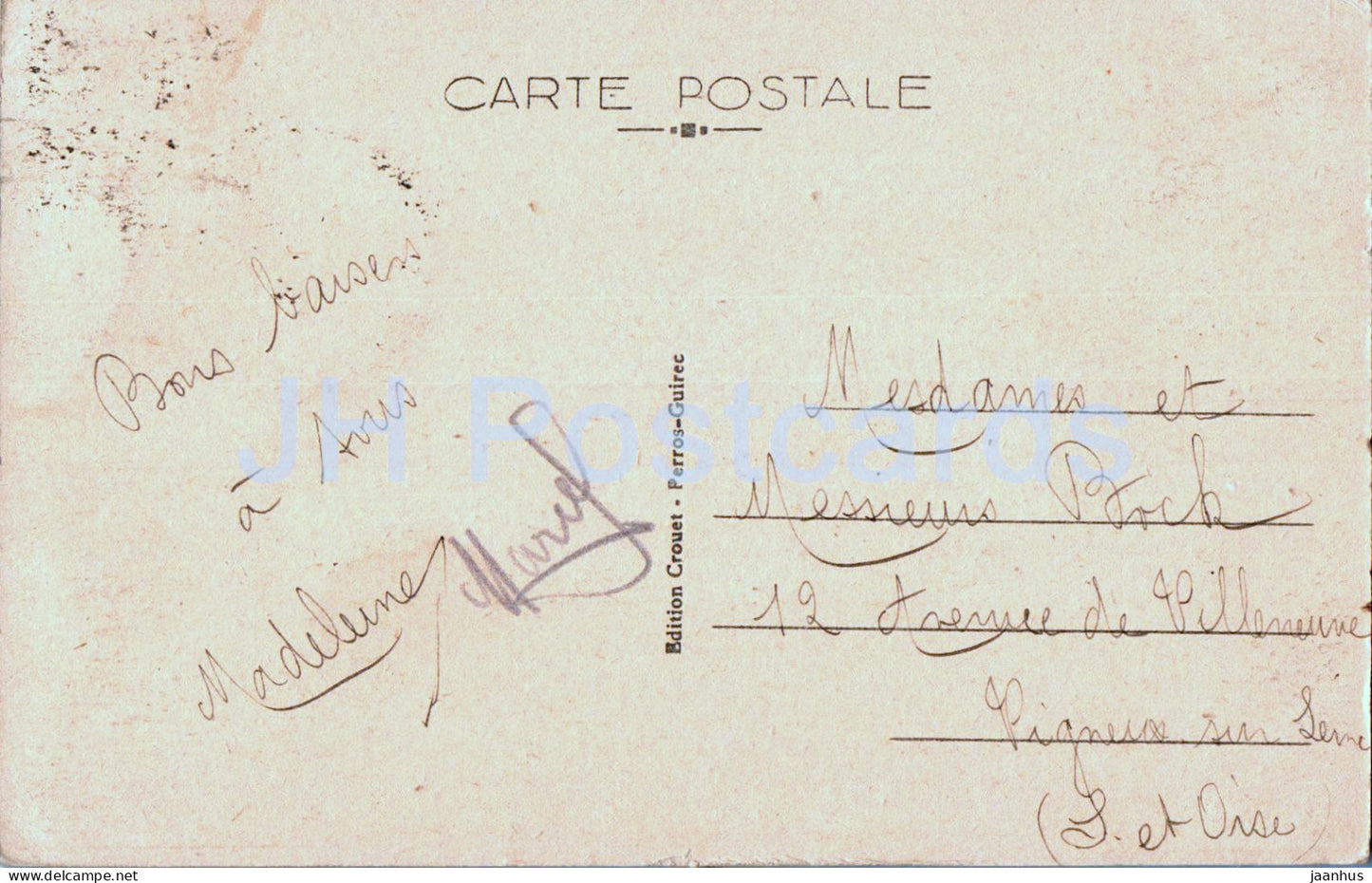 Ploumanach - La Guérite - 31 - carte postale ancienne - 1938 - France - occasion