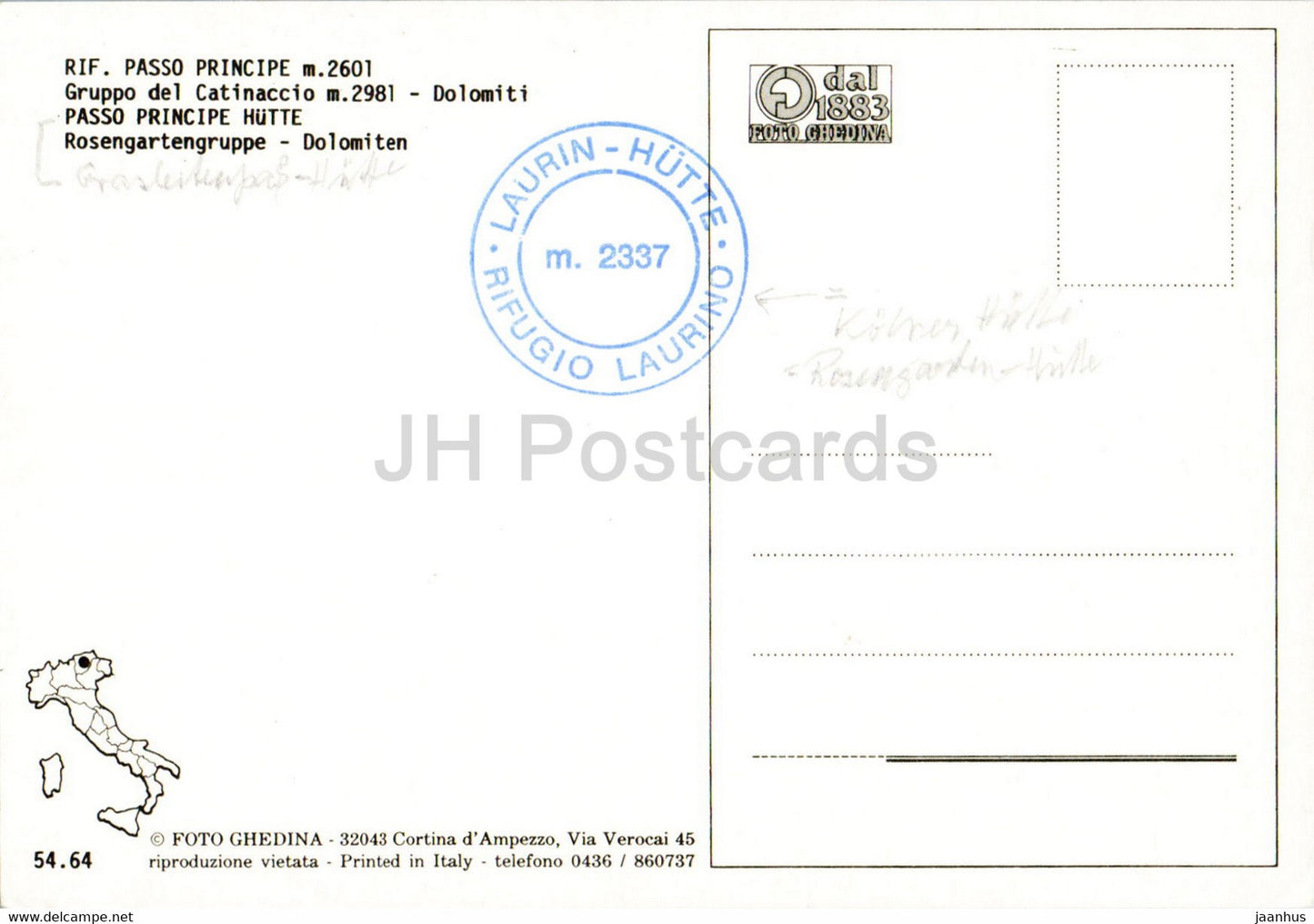 Gruppo del Catinaccio - Rif Passo Principe - Passo Principe Hutte - Italie - occasion