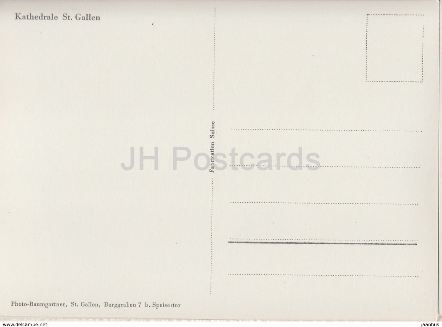 Kathedrale St Gallen - cathedral - 13 - old postcard - Switzerland - unused