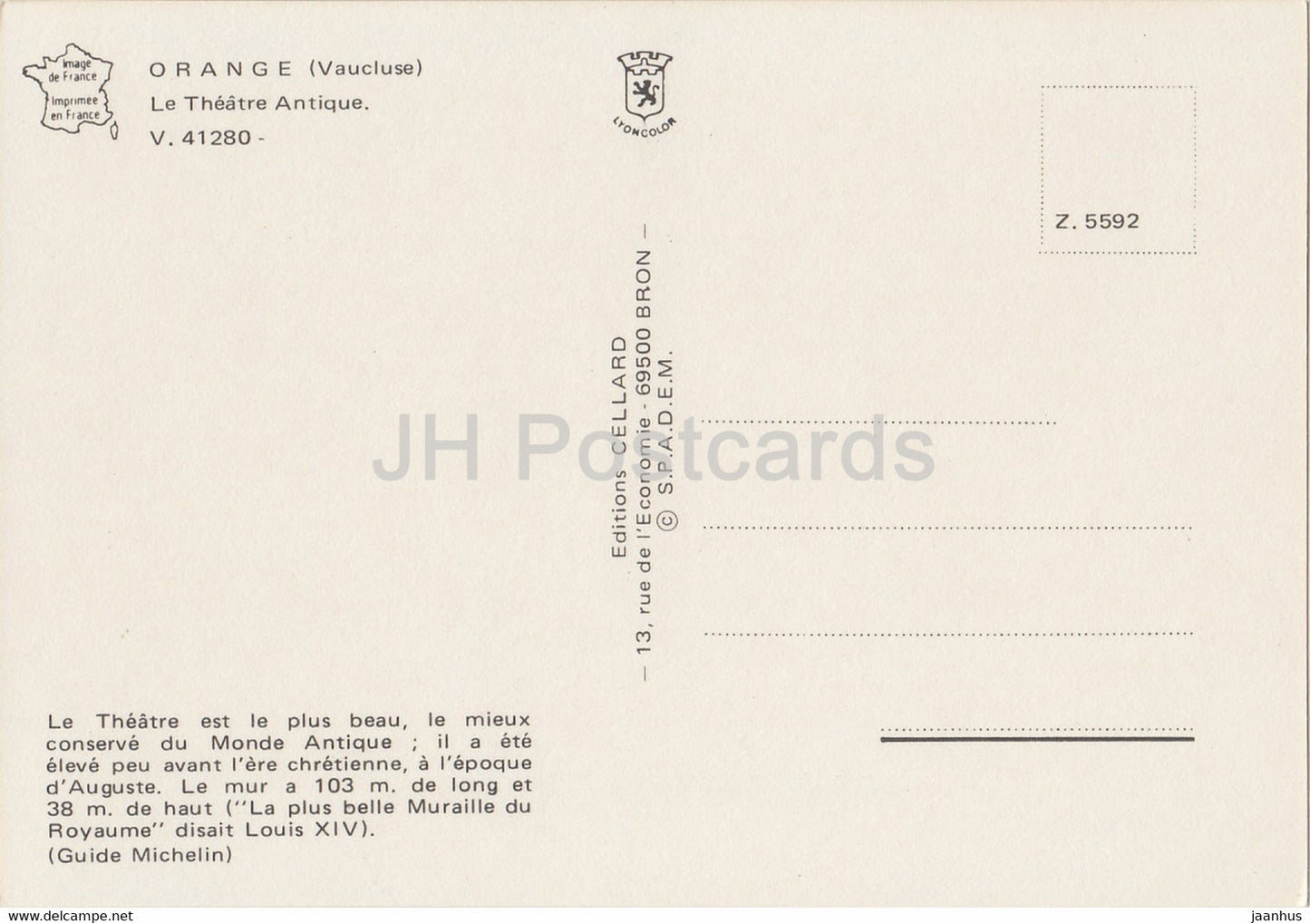 Orange - Le Theatre Antique - Antique World - 41280 - France - inutilisé