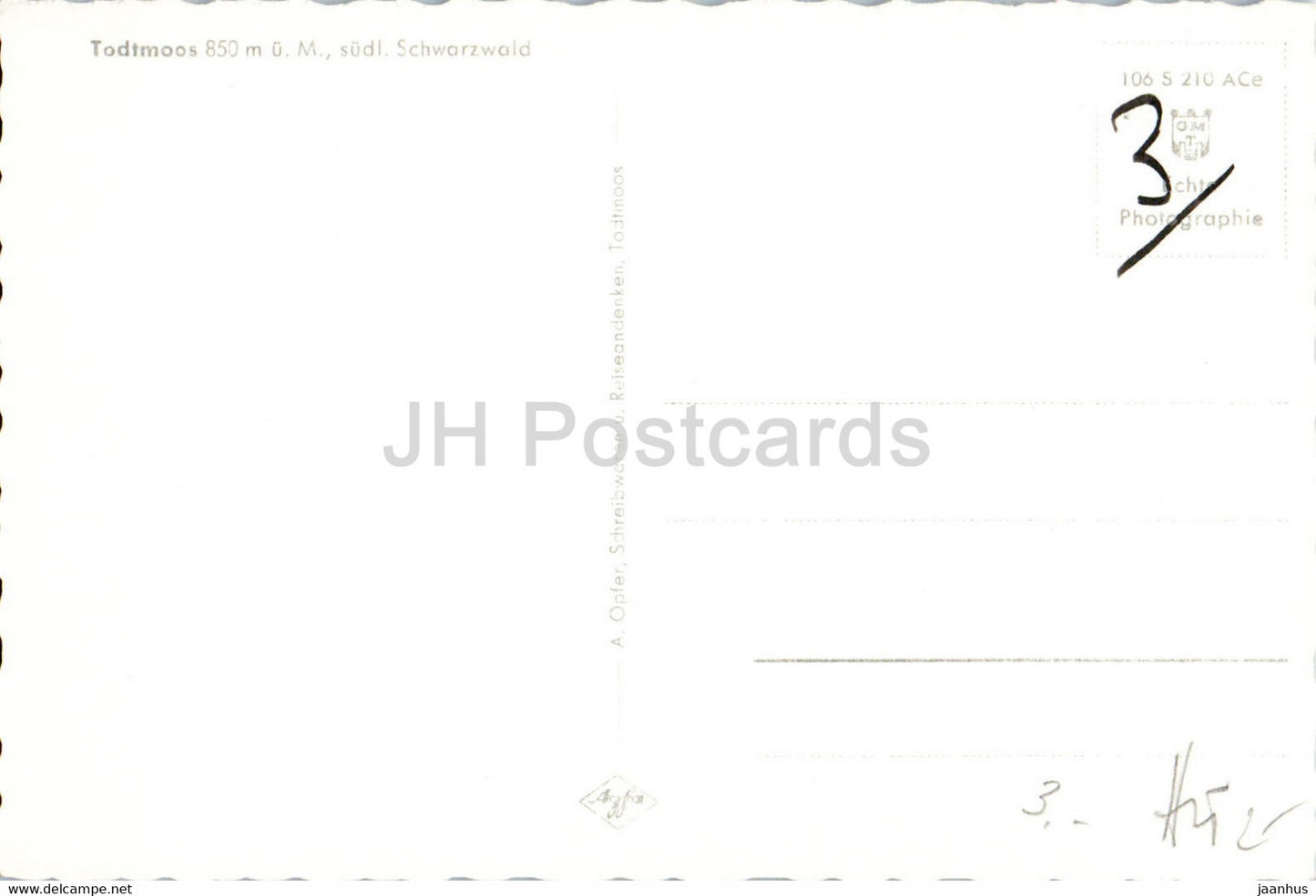 Todtmoos 850 m - Schwarzwald - Germany - unused