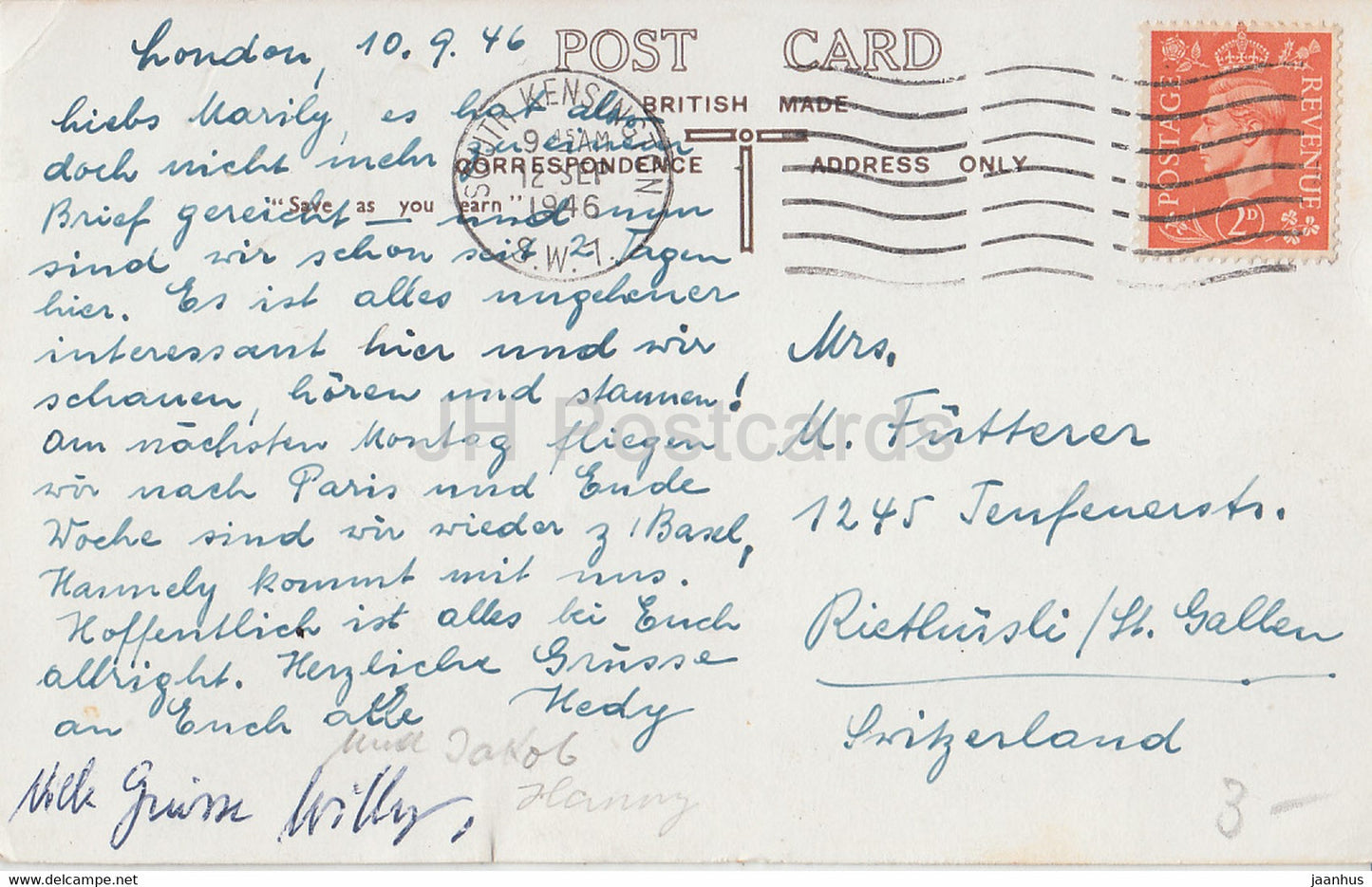 Londres - Marble Arch - carte postale ancienne - 1946 - Angleterre - Royaume-Uni - utilisé