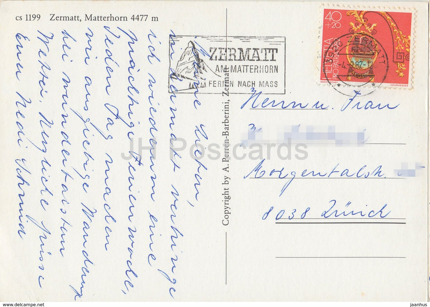 Zermatt - Matterhorn 4477 m - 1982 - Suisse - occasion
