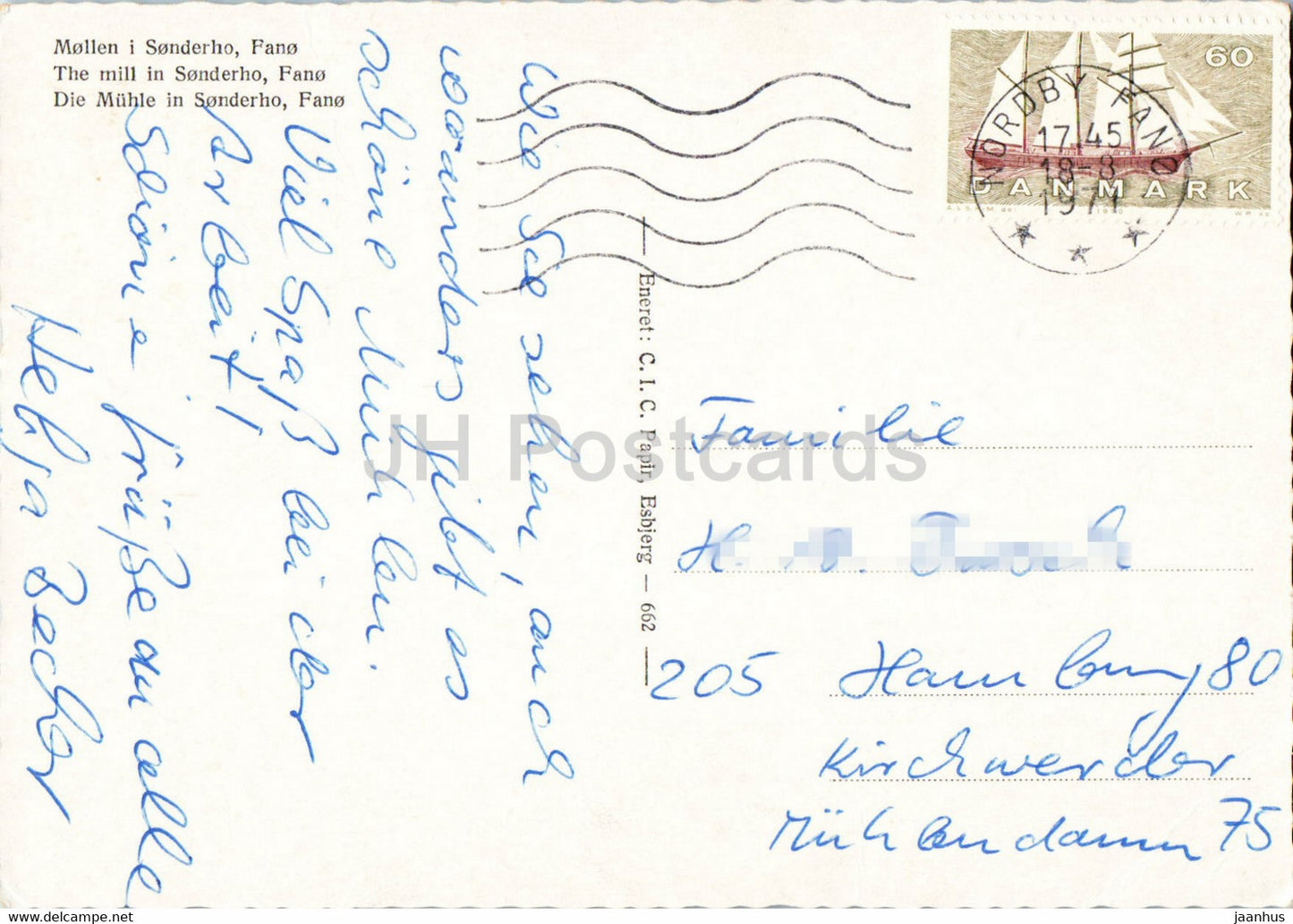 Die Mühle in Sonderho – Fano – Windmühle – 1971 – Dänemark – gebraucht