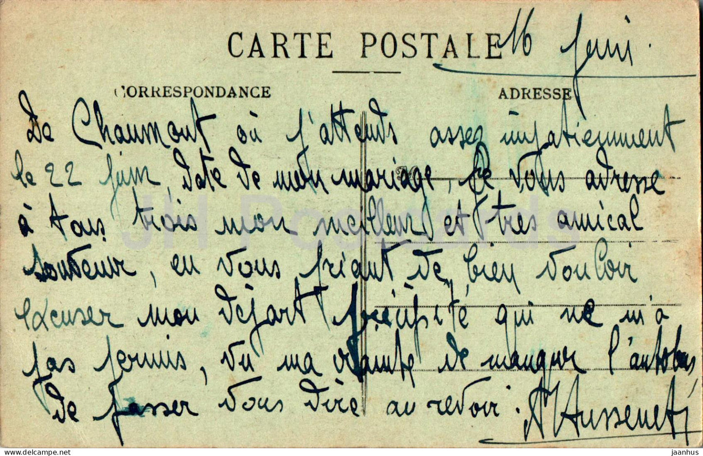 Chaumont - Vue Generale - Gesamtansicht - 2 - alte Postkarte - Frankreich - gebraucht