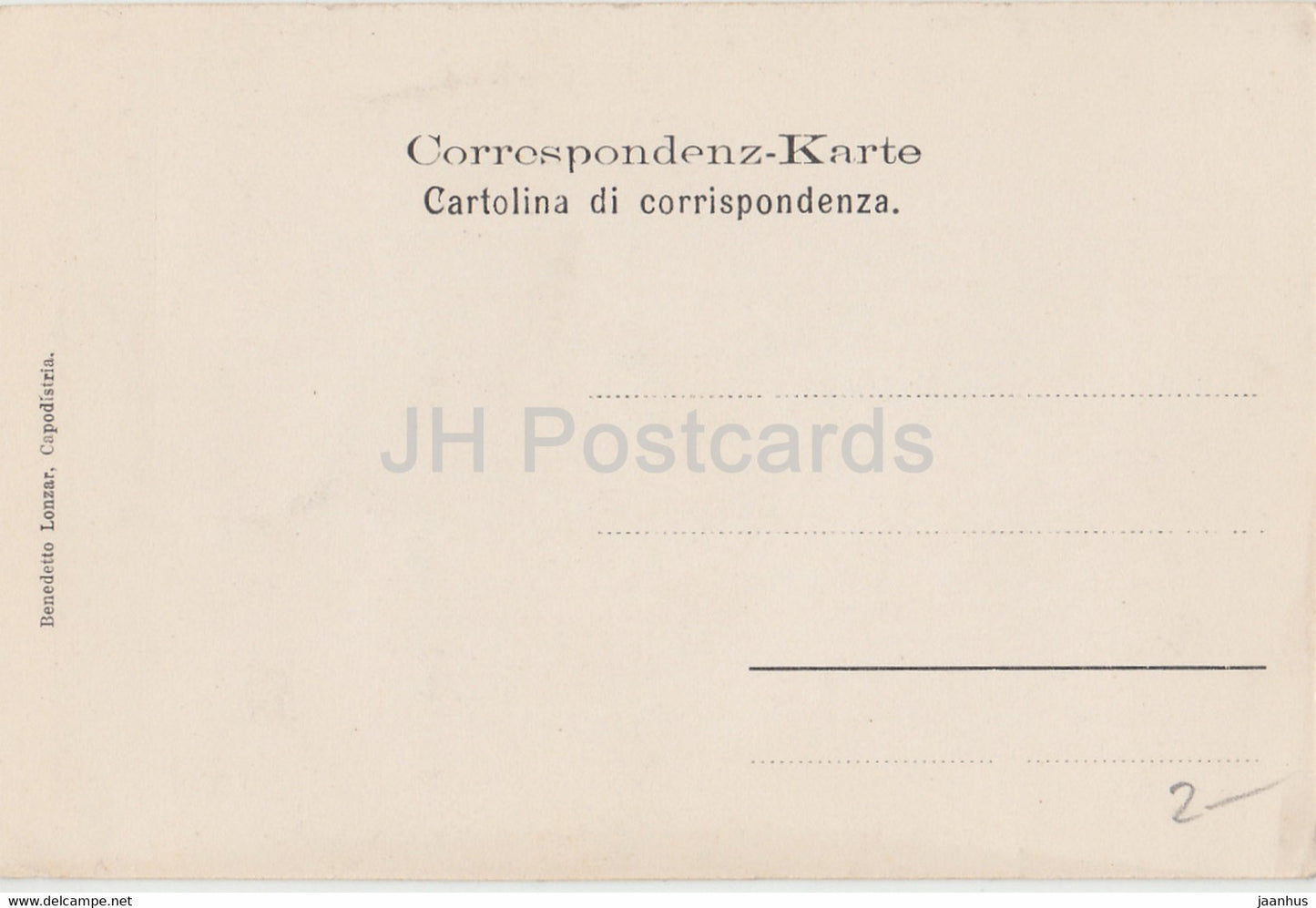 Capodistria - sculpture - Battente del palazzo Tacco - carte postale ancienne - Italie - inutilisée