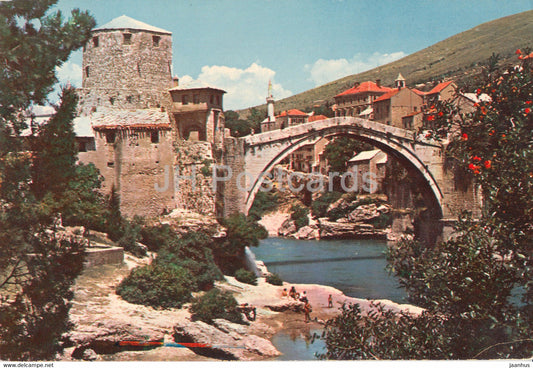 Mostar - Town View - bridge - Yugoslavia - Bosnia and Herzegovina - used - JH Postcards