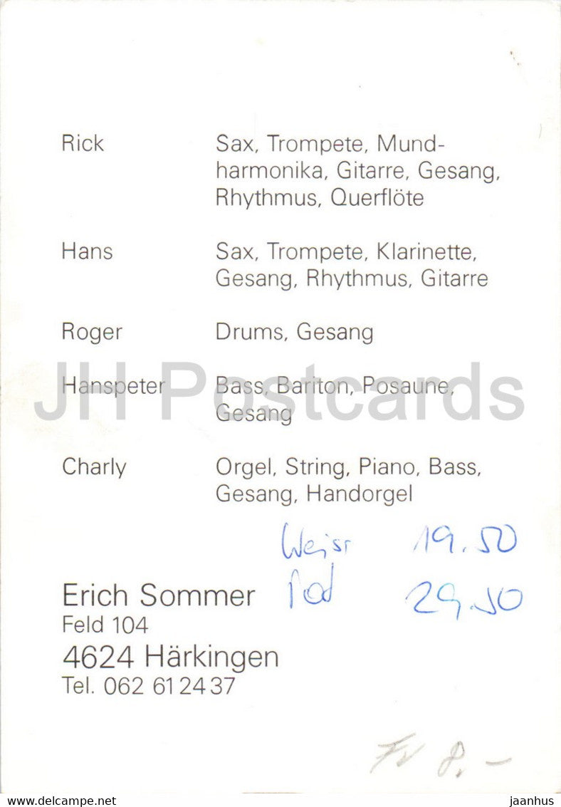 Rick Sommer Group - band - music - Switzerland - unused