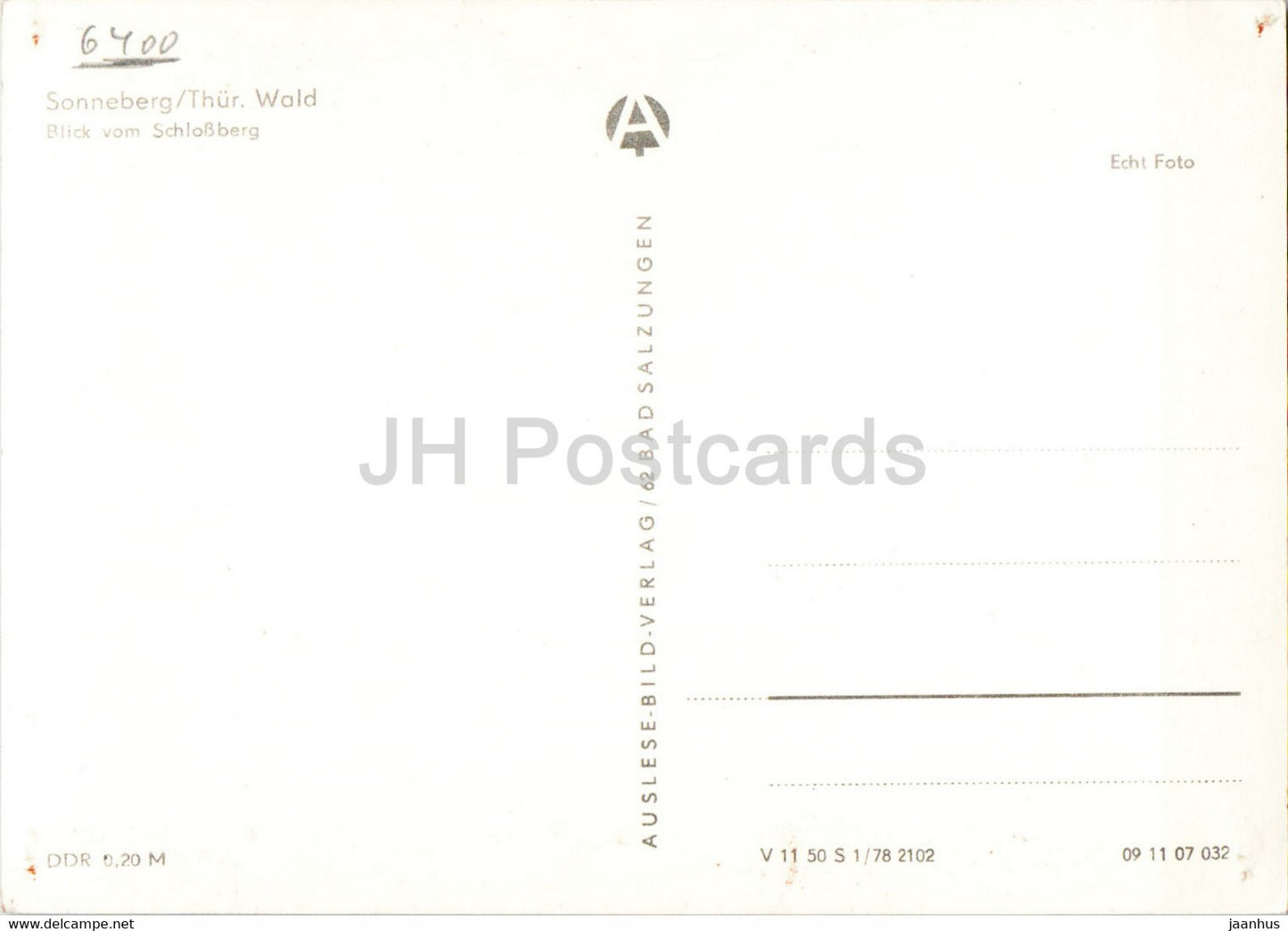 Sonneberg - Blick vom Schlossberg - Thur Wald - old postcard - Germany DDR - unused