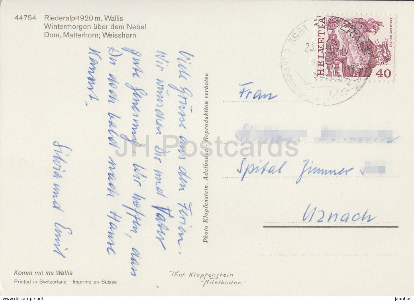 Riederalp 1920 m - Dom - Matterhorn - Weisshorn - 44754 - Suisse - occasion