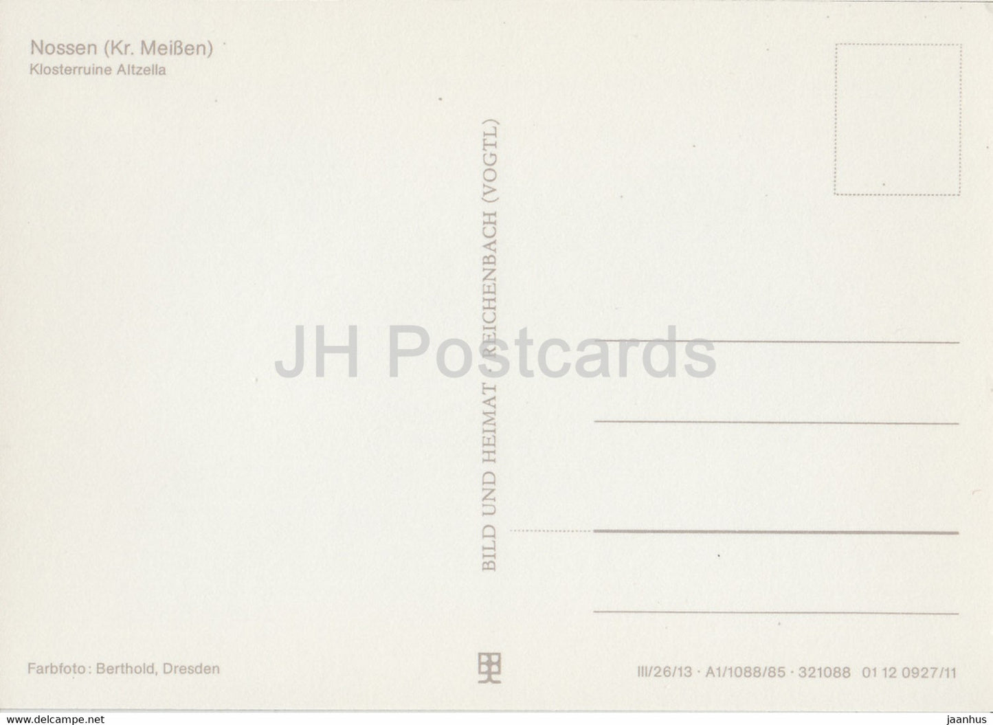 Nossen - Kr. Meissen - Burgen und Schlosser der Sachsischen Raum - Castles of Saxony - DDR Germany - unused