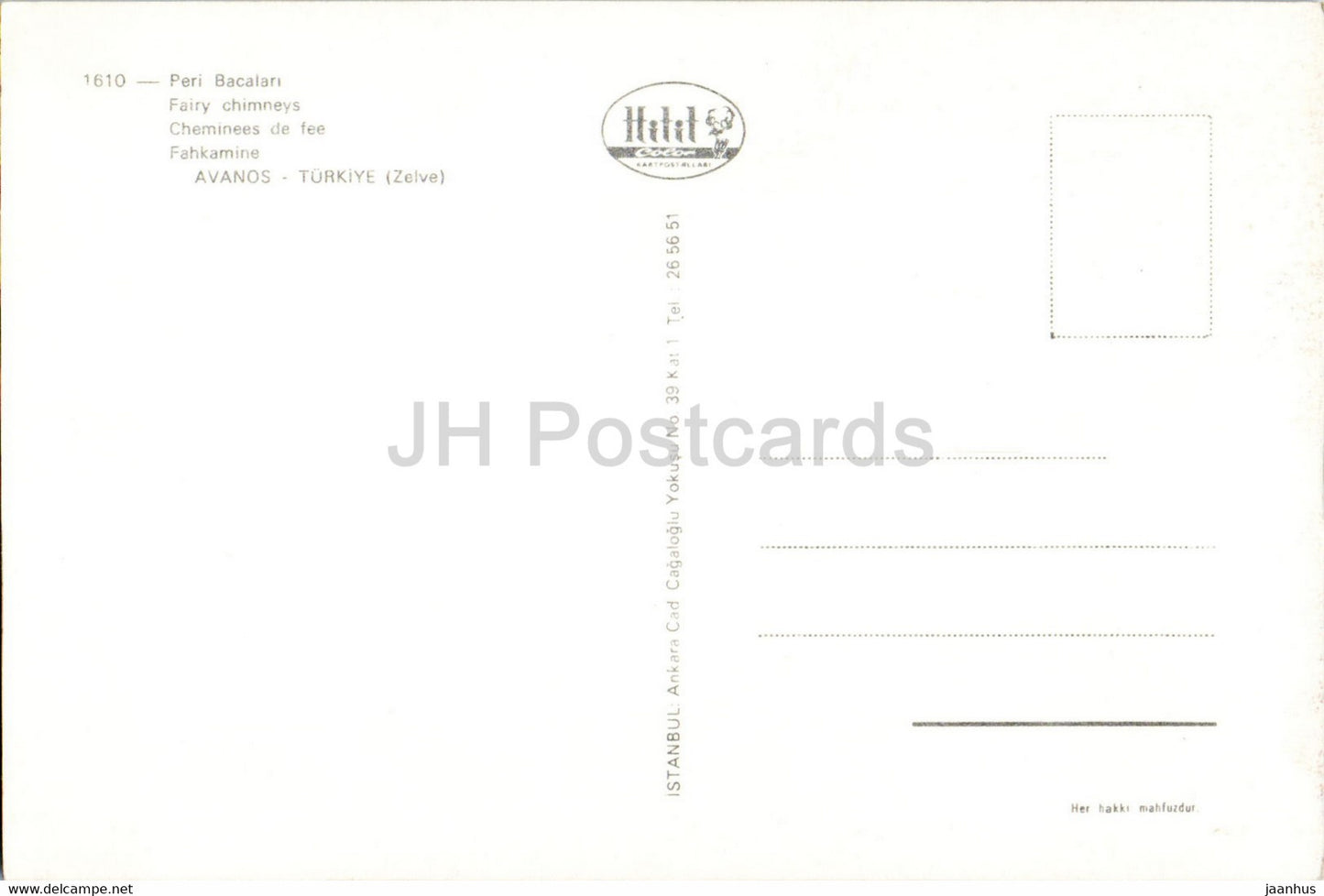 Fairy Chimneys - Avanos - 16110 - Hitit - Turkey - unused