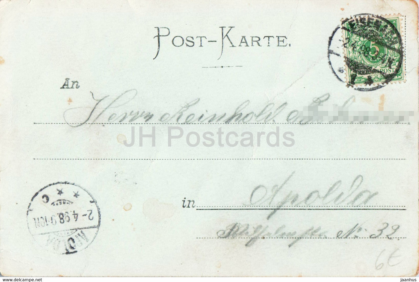 Die Wartburg von der Eisenacher Burg im Mondschein - castle - old postcard - 1898 - Germany - used