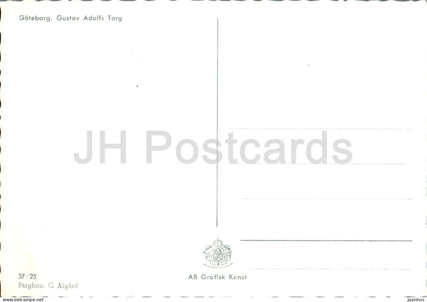 Goteborg - Place Gustav Adolf - 37/25 - Suède - d'occasion