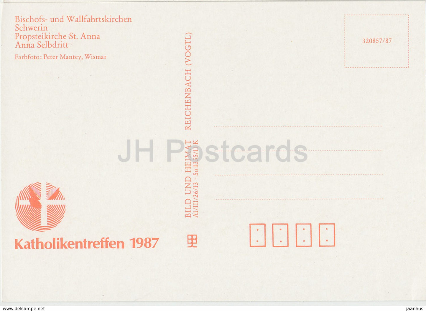 Schwerin - Propsteikirche St Anna - Bischofs- und Wallfahrtskirchen - church - 1987 - DDR Germany - unused