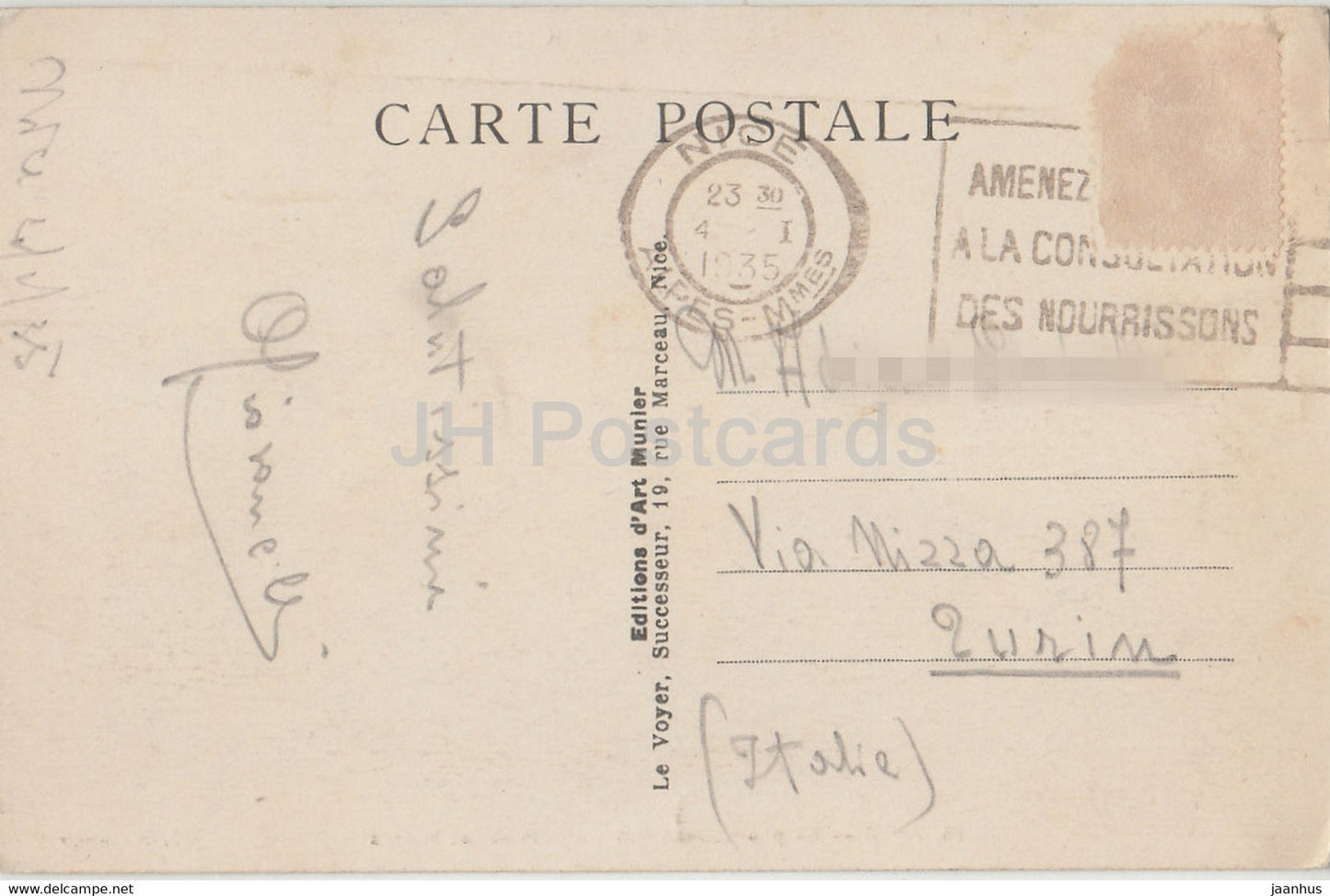 Nice - La promenade des Anglais et les hotels - 95 - old postcard - 1935 - France - used