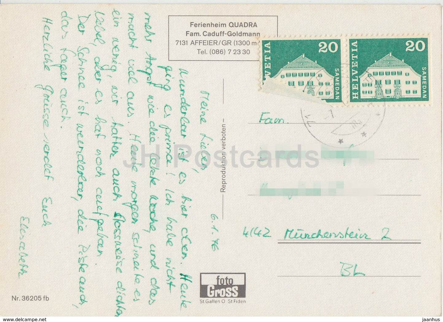 Ferienheim Quadra - 1 - 1976 - Schweiz - gebraucht