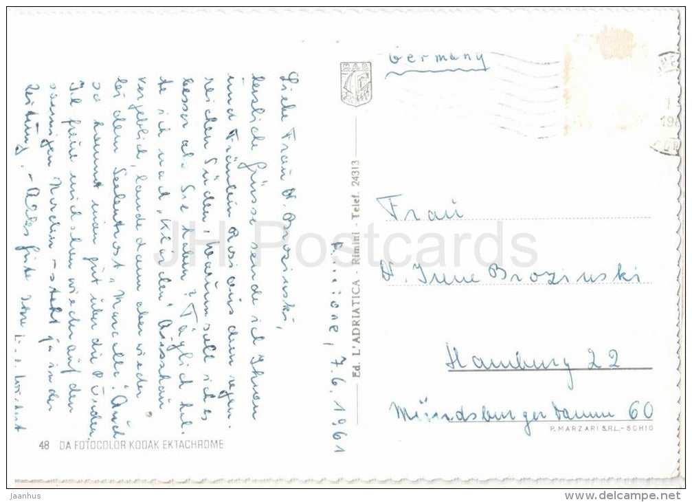 beach - spiaggia - Souvenir di Riccione - Rimini - Emilia-Romagna - 48 - Italia - Italy - used - JH Postcards