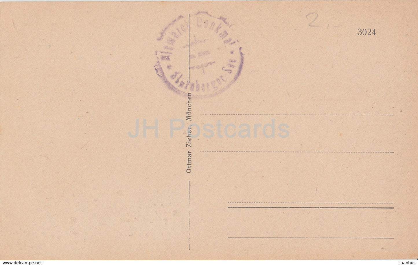 Der Bismarckturm am Starnberger See - 3024 - alte Postkarte - Deutschland - unbenutzt