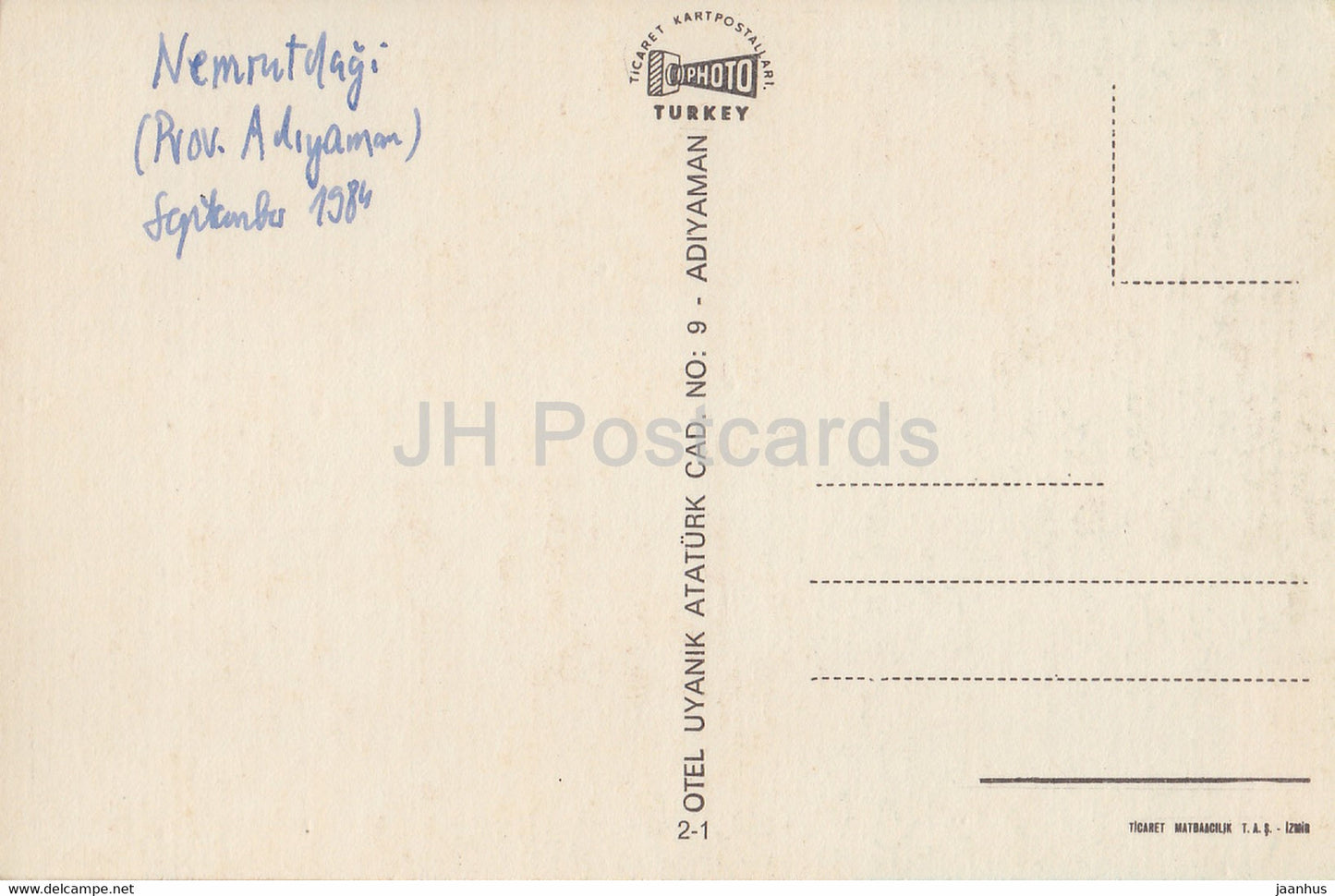 Adiyaman - Nemrut - art ancien - 1984 - Turquie - utilisé