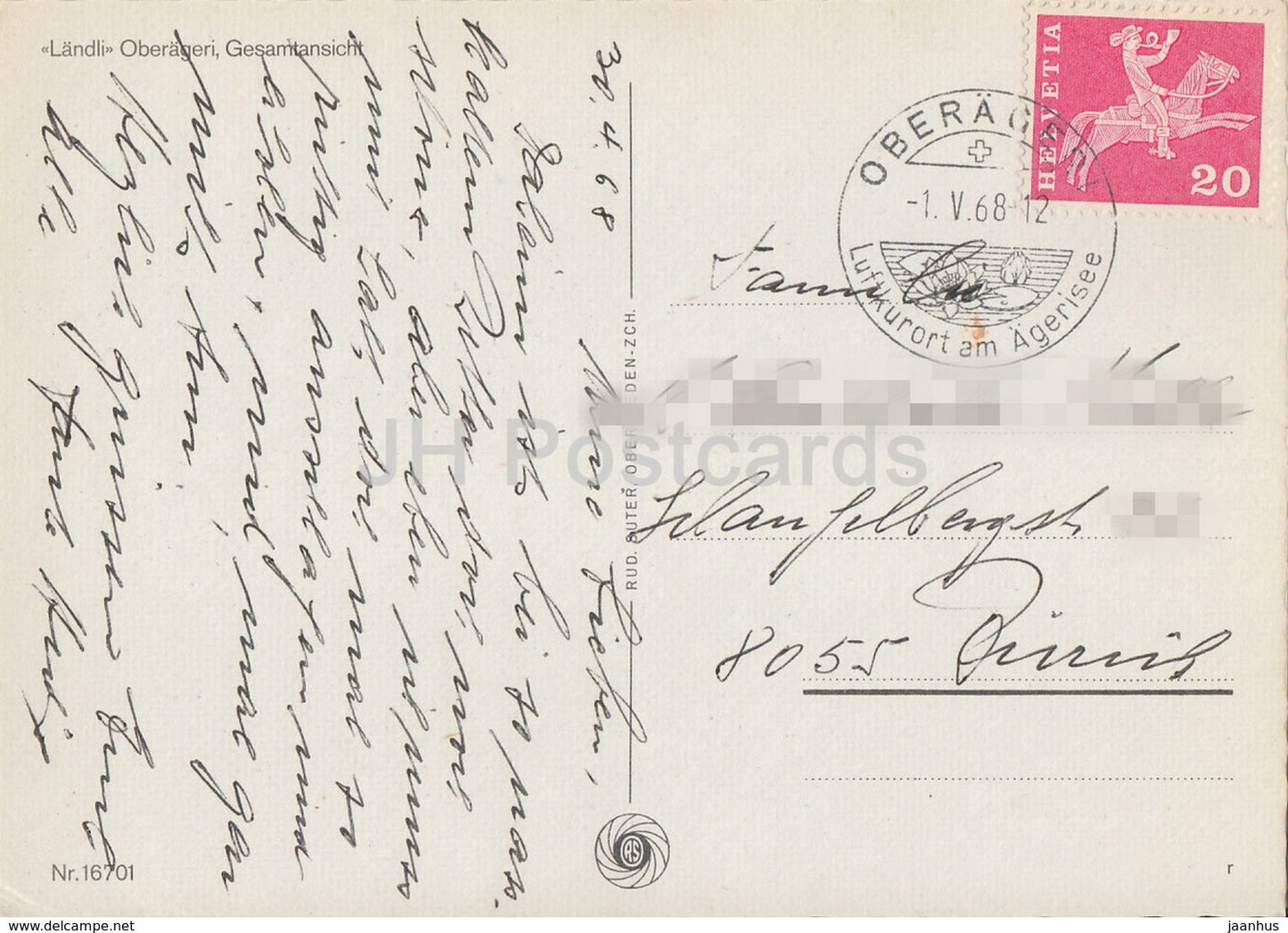 Landli Oberageri - Gesamtansicht - 16701 - 1968 - Switzerland - used