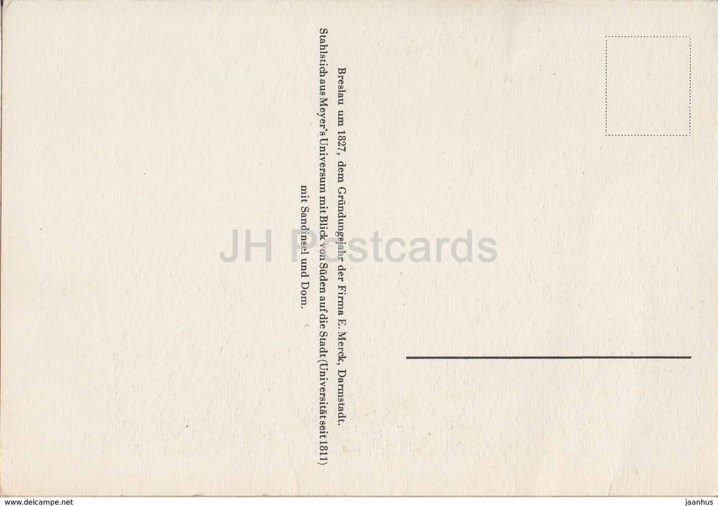 Breslau um 1827 - REPRODUCTION - Wroclaw - Poland - unused