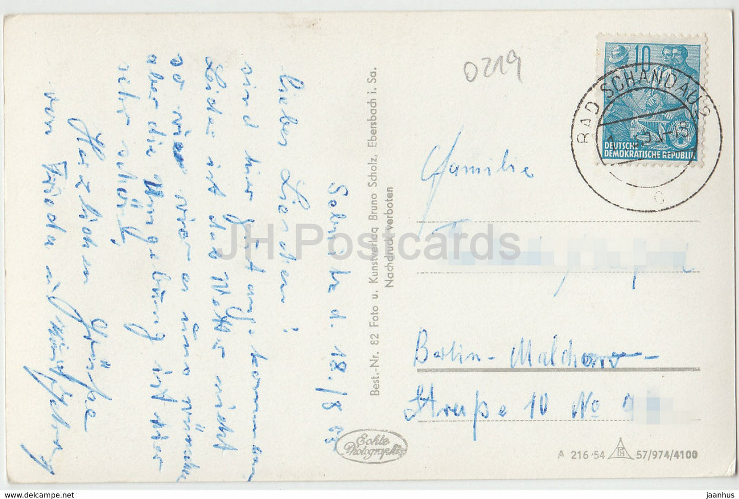 Sebnitz – 82 – 1955 – Deutschland DDR – gebraucht