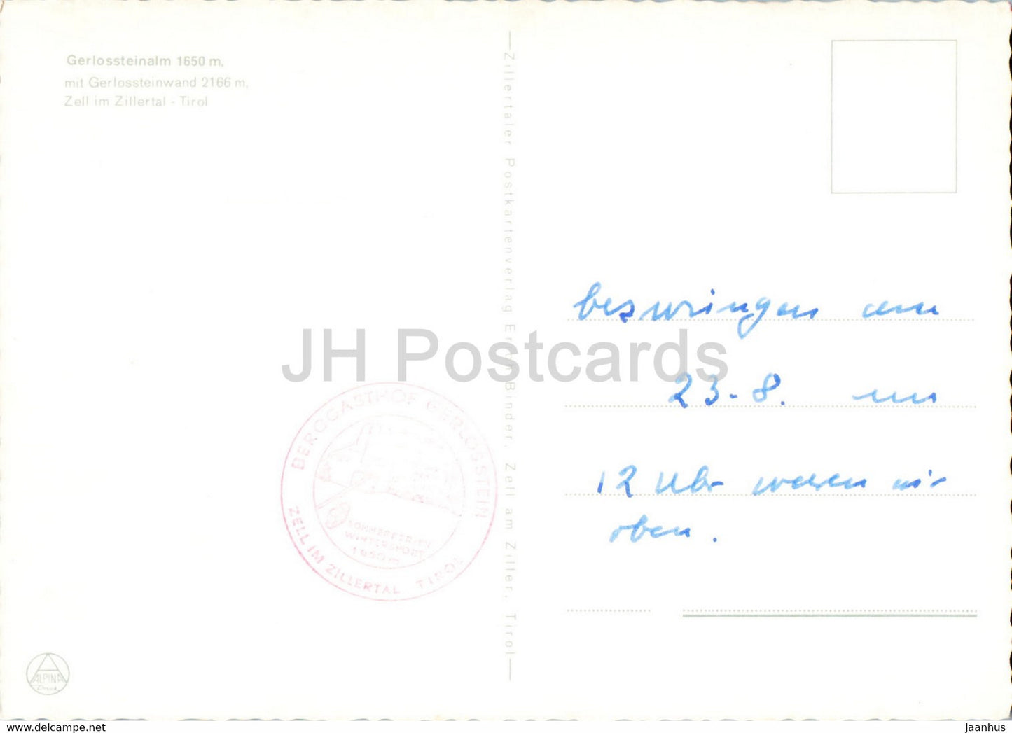 Gerlossteinalm 1650 m mit Gerlossteiwand 2166 m - Zell im Zillertal - Tirol - Austria - used