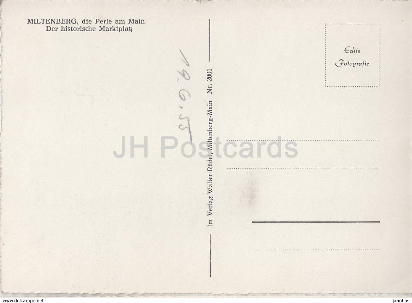 Miltenberg - die Perle am Main - Der Historische Marktplatz - Allemagne - inutilisé
