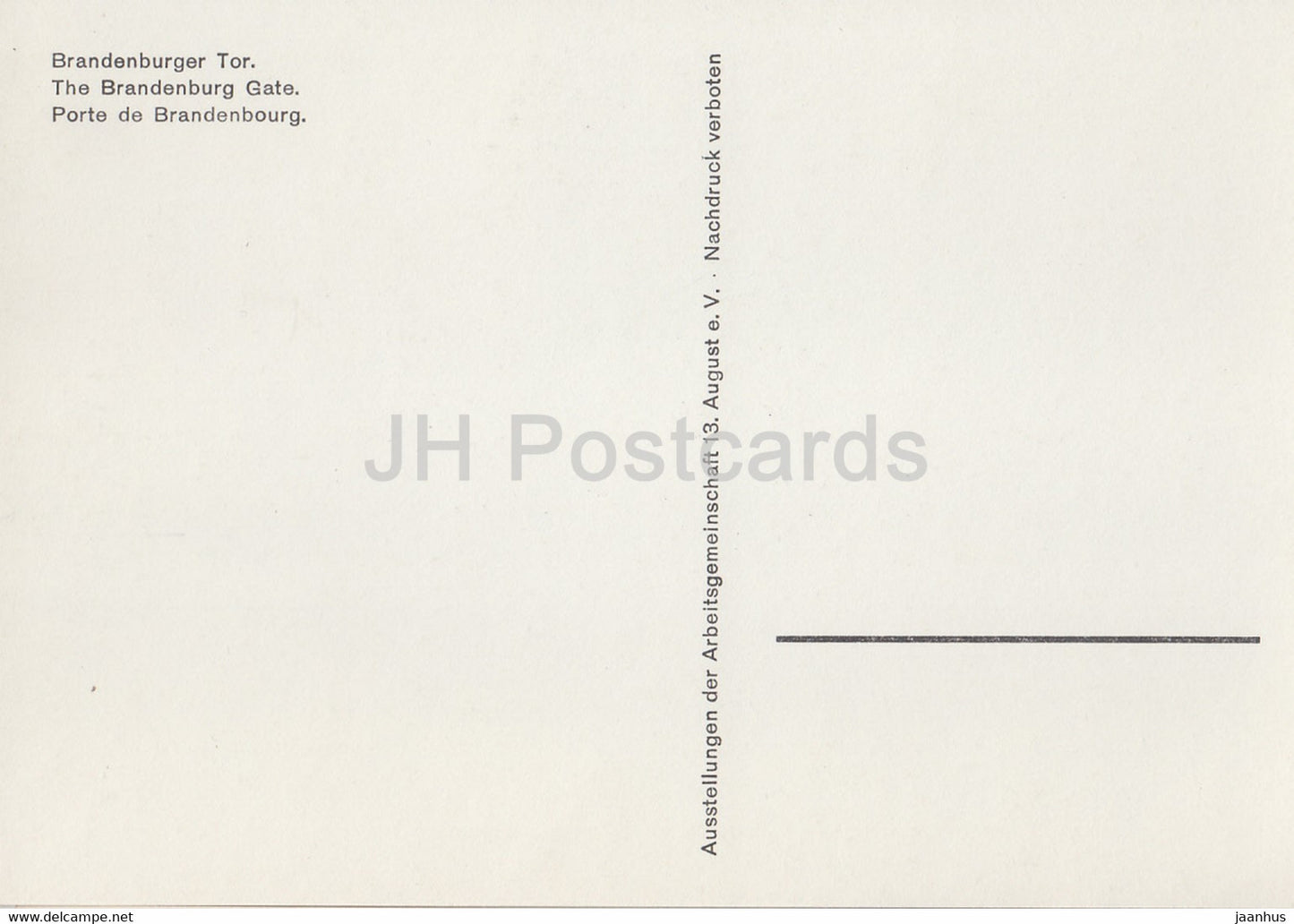 Berlin - Branderburger Tor - 4 - Germany - unused