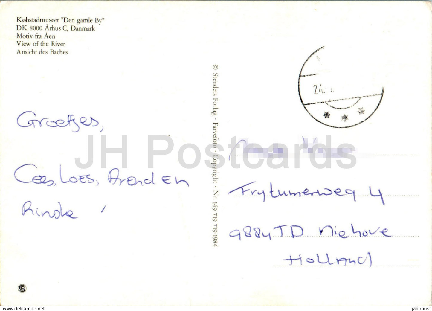 Arhus - Aarhus - Kobstadmuseet Den Gamle By - Motiv fra Aen - View of the River - 149 - Denmark - used