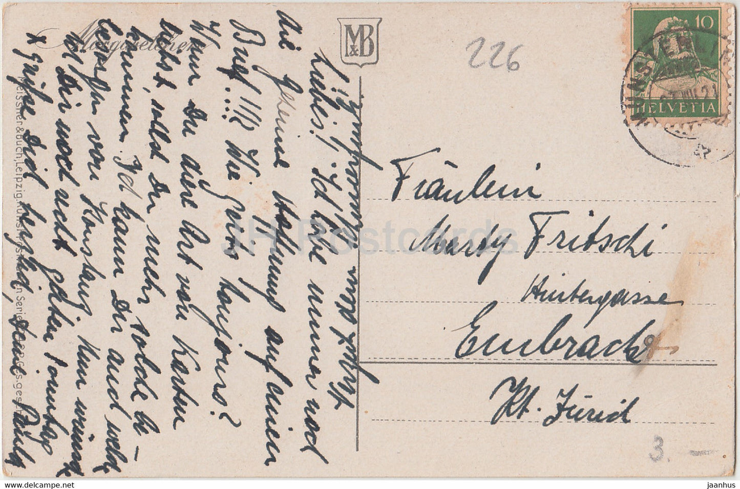 Margaretchen - fille - champ de fleurs - illustration - Meissner & Buch - carte postale ancienne - 1921 - Allemagne - utilisé