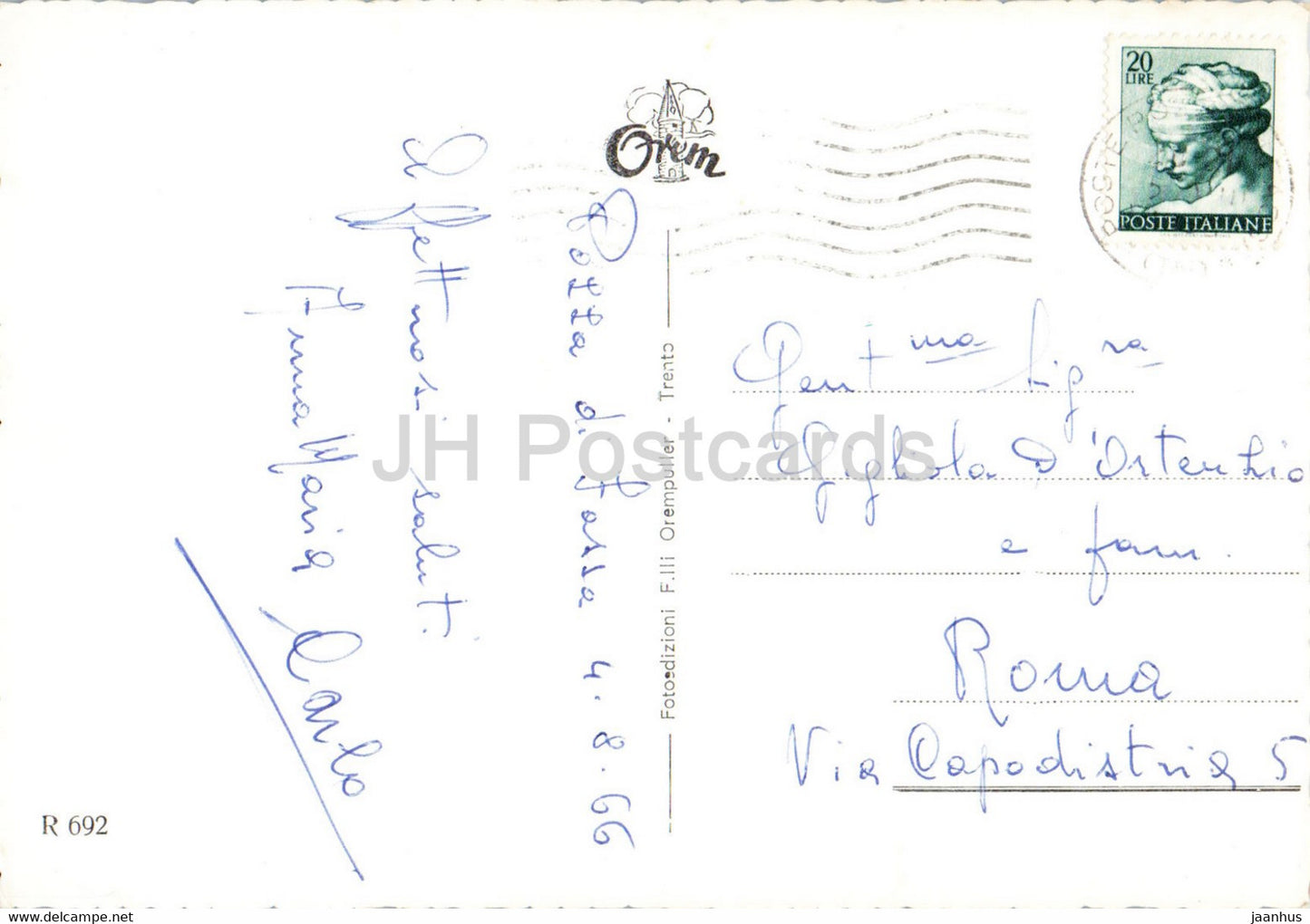 Pozza di Fassa - Panorama - R 692 - 1966 - Italy - used