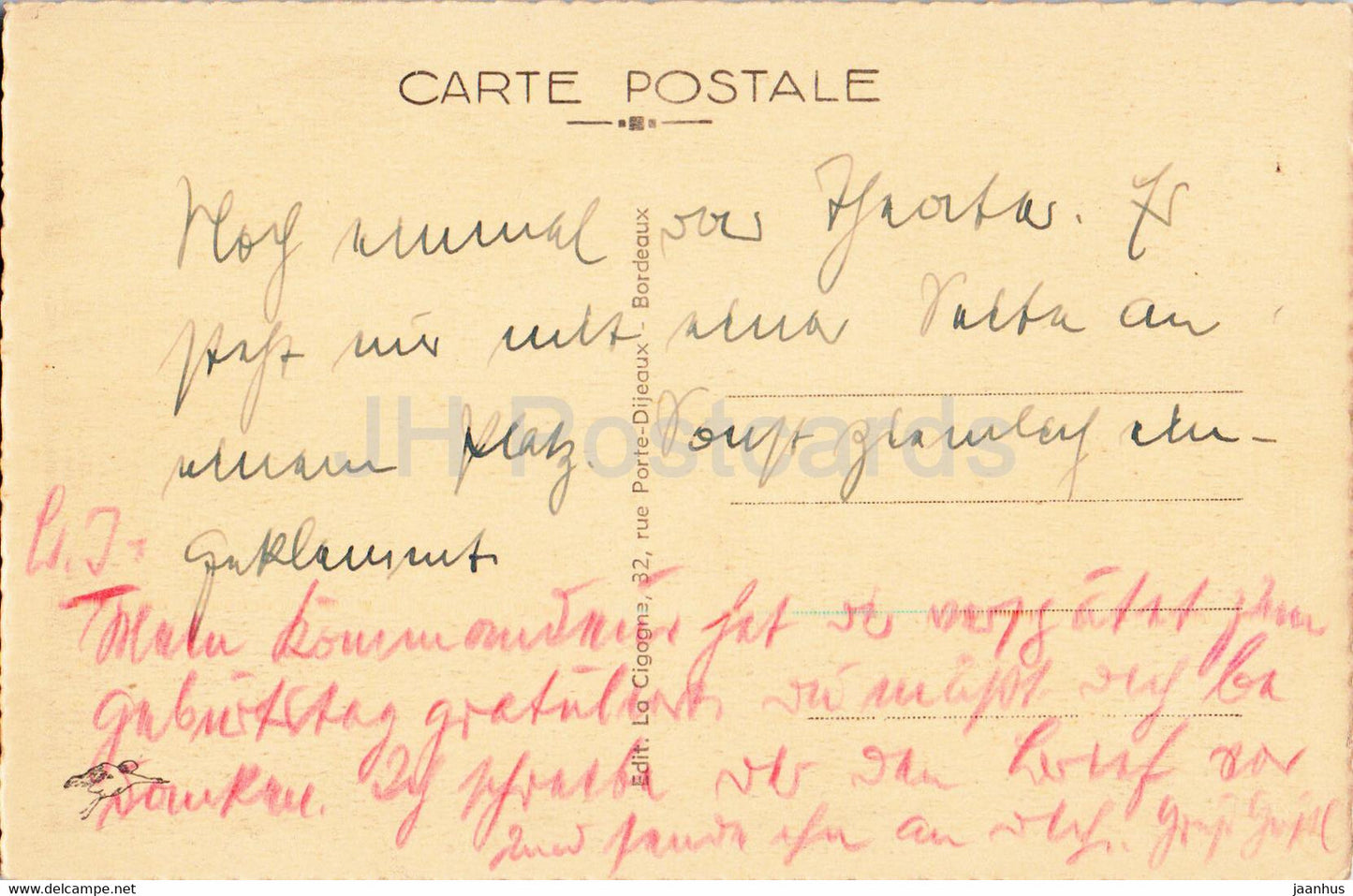 Bordeaux - Le Grand Théâtre - voiture ancienne - 125 - carte postale ancienne - France - occasion