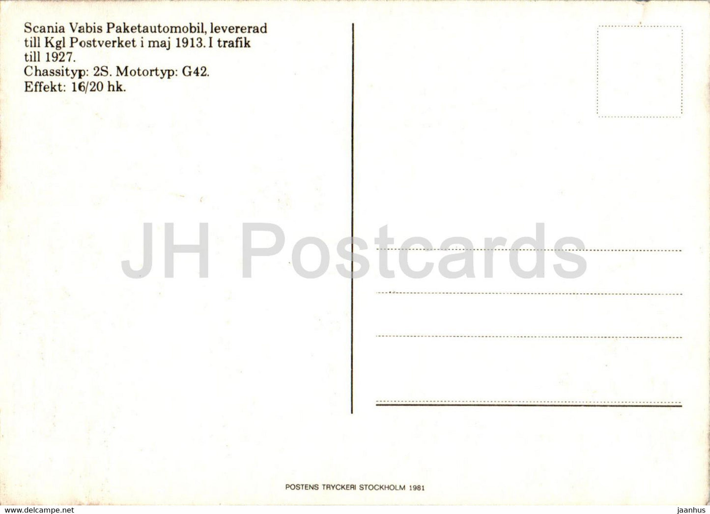 Scania Vabis Paketautomobil - old car - Sweden - unused