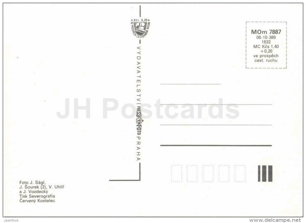 Jaromerice nad Rokytnou - Trebic - KRalice nad Oslavou - Namest nad Oslavou - Czechoslovakia - Czech - unused - JH Postcards
