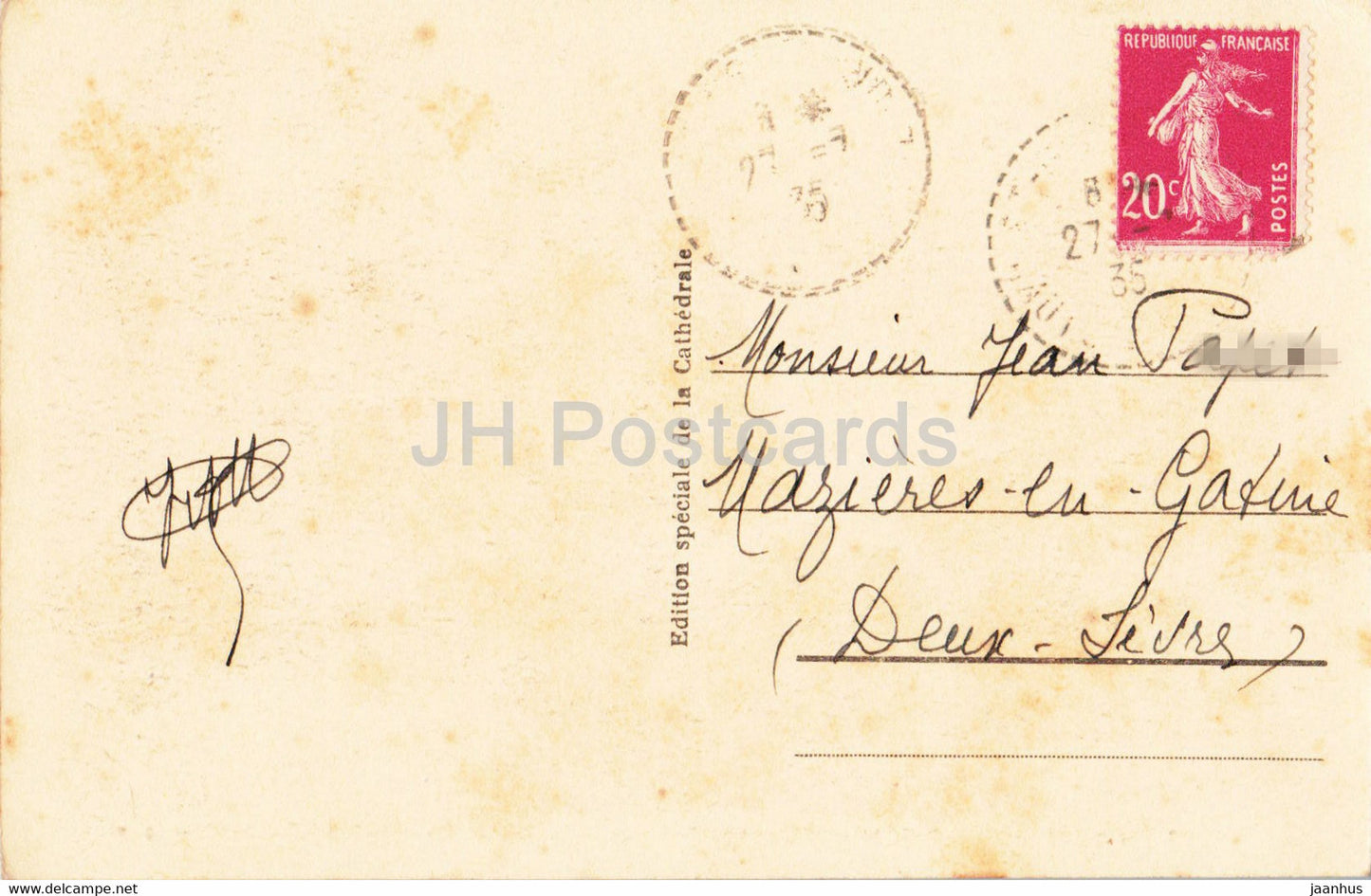 St Bertrand de Comminges - La Cathedrale - Stalles cote de l'Evangile - 7 - old postcard - 1935 - France - used