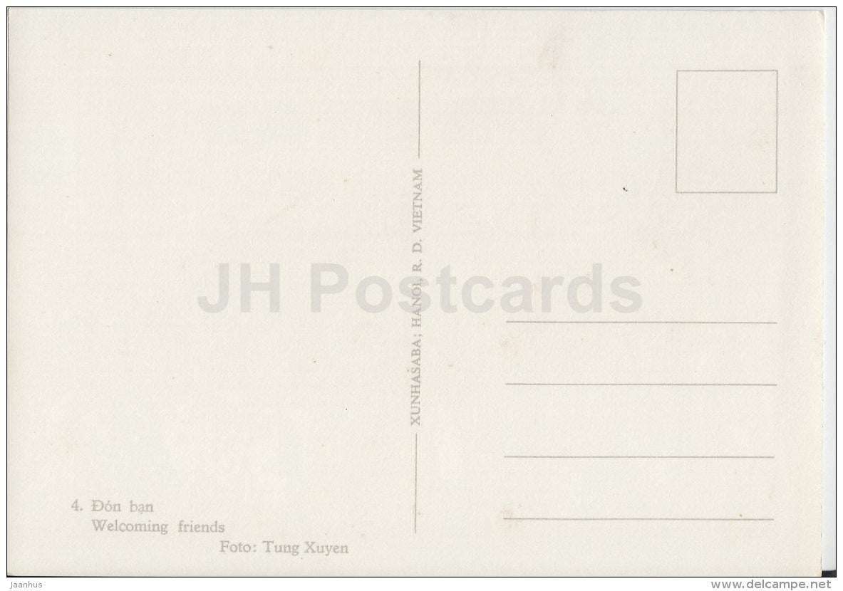 Welcoming Women - women - Hanoi - old postcard - Vietnam - unused - JH Postcards