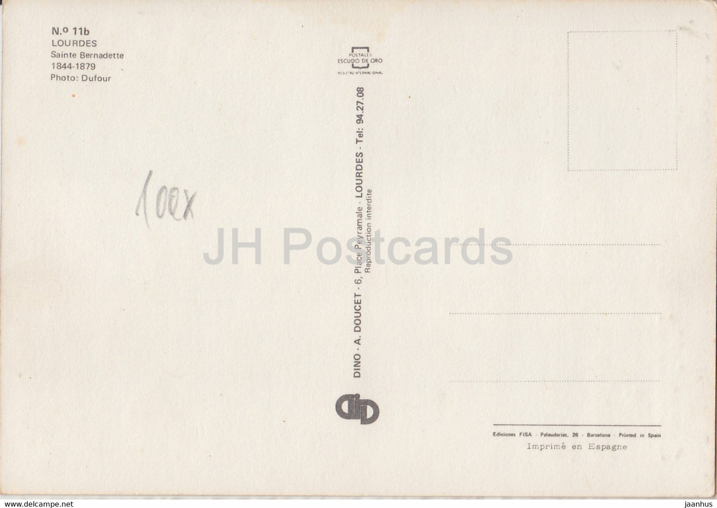 Bernadette de Lourdes - Sainte Bernadette - France - unused