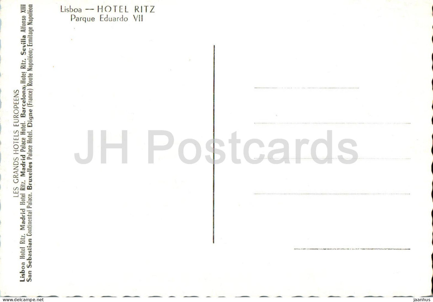 Lisbon - Lisboa - hotel Ritz - Parque Eduardo VII - park - Portugal - unused