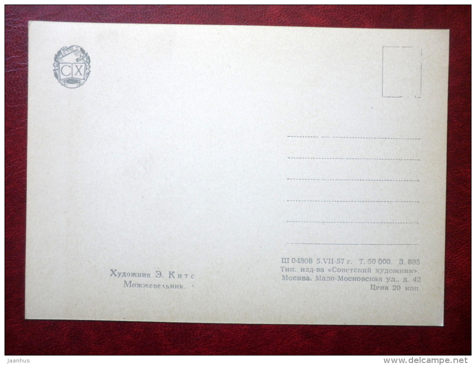 Painting by Elmar Kits - Juniper - estonian art - unused - JH Postcards