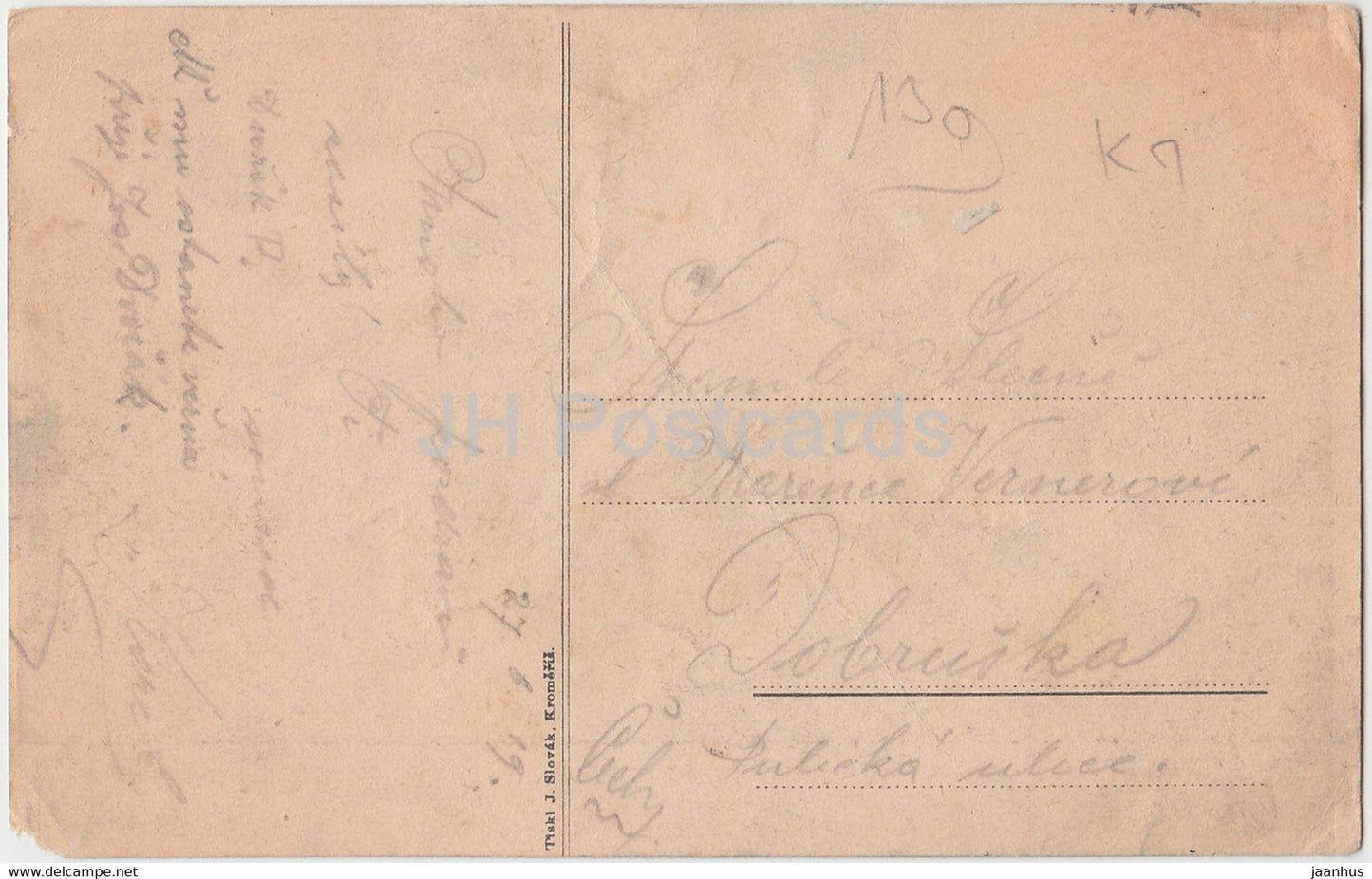 Kvasice - Zamek a mlyn - alte Postkarte - Tschechien - gebraucht