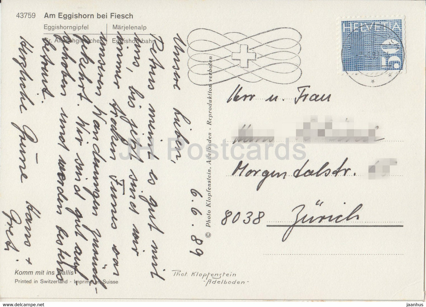 Am Eggishorn - Eggishorngipfel - Marjelenalp - téléphérique - multiview - 43759 - 1989 - Suisse - d'occasion