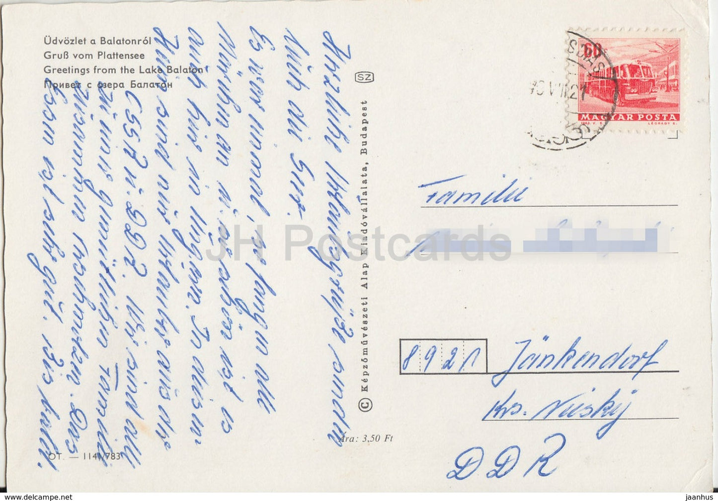 Salutations du lac Balaton - hôtel - lac - multiview - années 1970 - Hongrie - utilisé