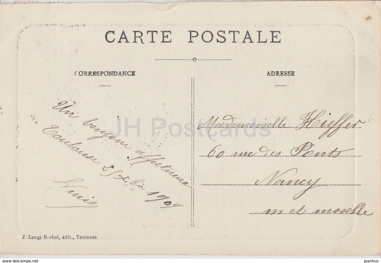 Toulouse - Donjon du Capitole - 222 - 1909 - old postcard - France - used