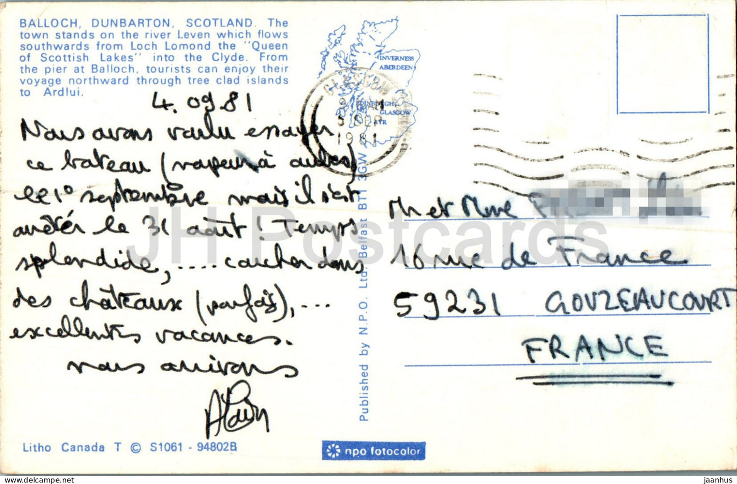 Balloch - Dunbarton - Schiff - 1981 - Schottland - Vereinigtes Königreich - gebraucht