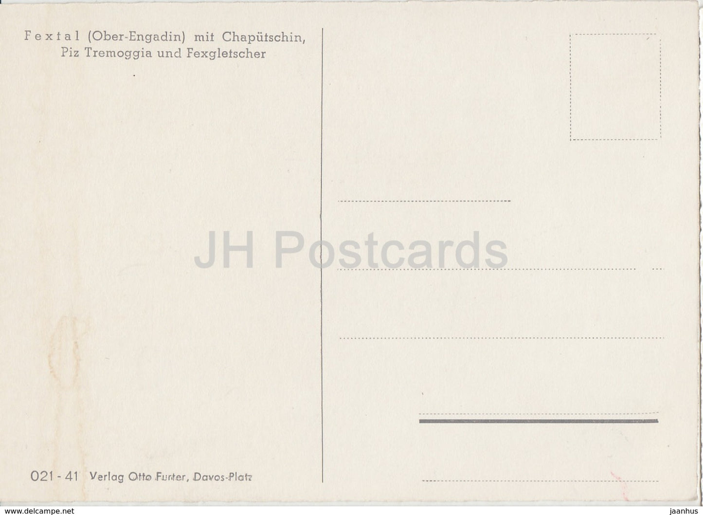 Fextal mit Chaputschin - Piz Tremoggia und Fexgletscher - Switzerland - unused