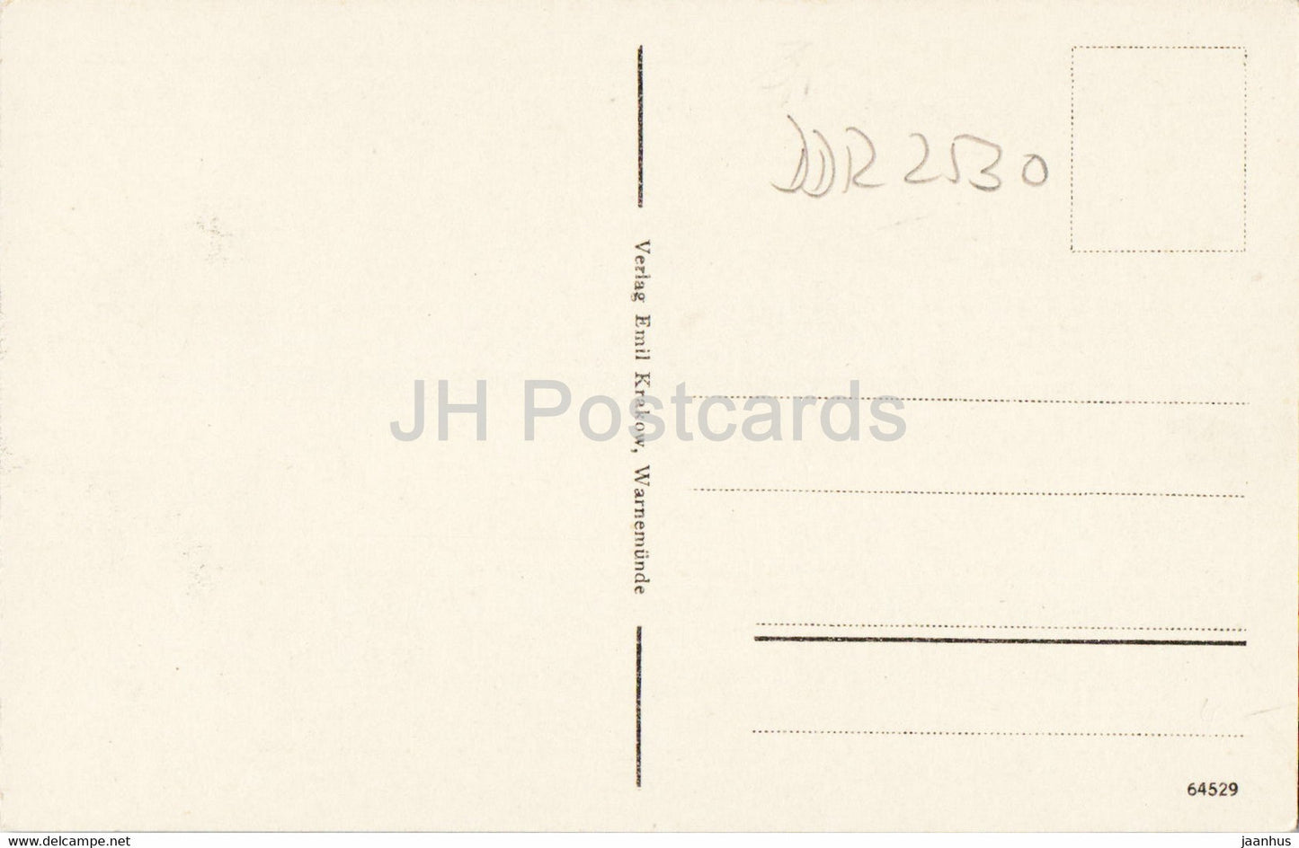 Warnemünde - Lotsenhaus und Leuchtturm - Segelboot - Leuchtturm - alte Postkarte - Deutschland - unbenutzt