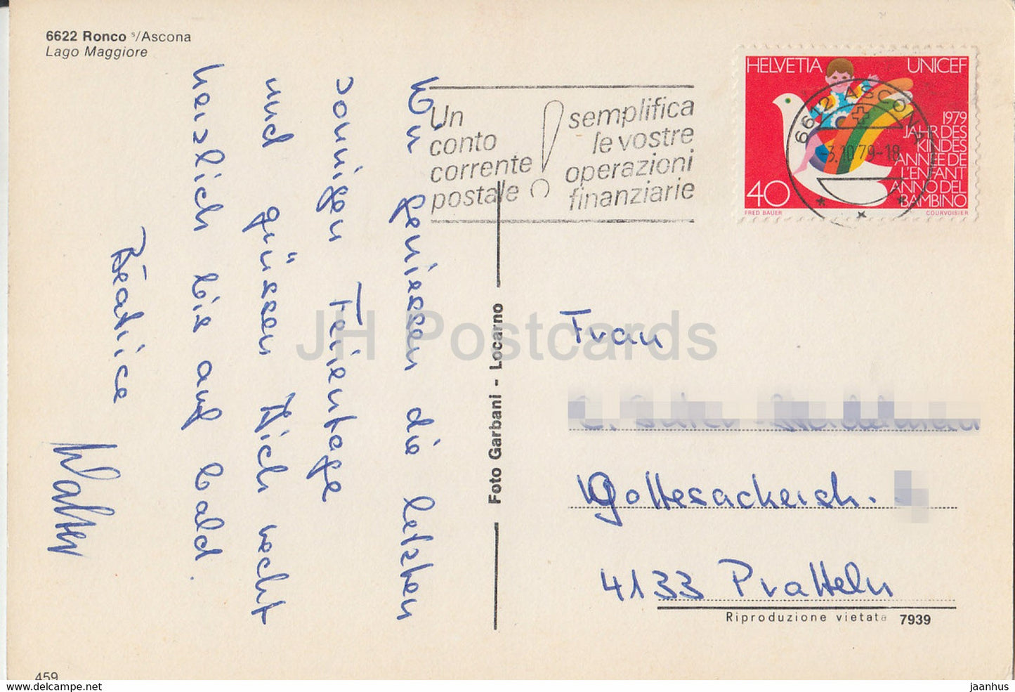 Ronco - Ascona - Lago Maggiore - multiview - 6622 - 1979 - Suisse - d'occasion