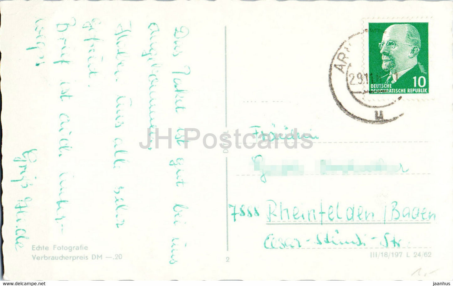 Arnstadt - Thur - Alteburg - old postcard - Germany DDR - used